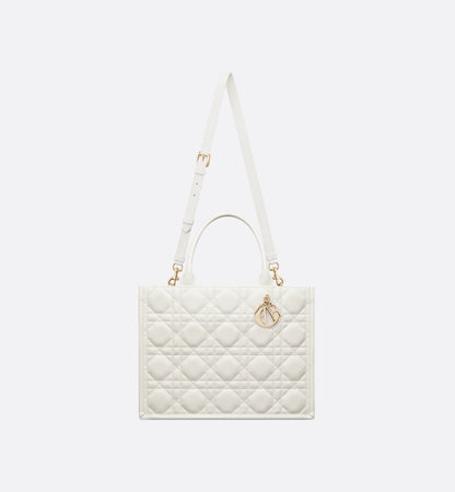 Medium Dior Book Tote White