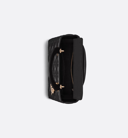 Mittelgroße Tasche Lady Dior Schwarz