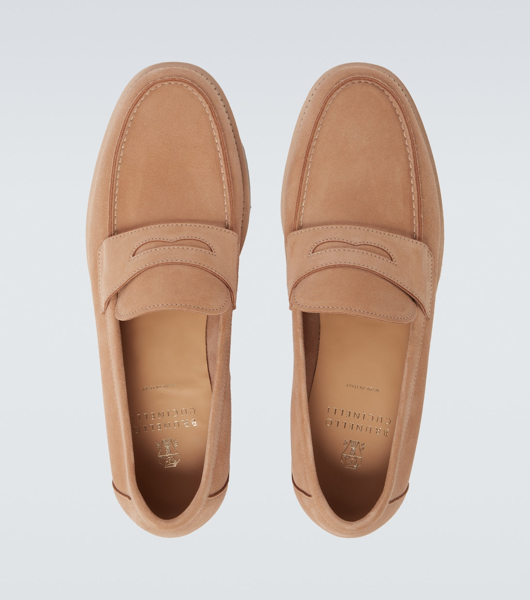 Penny Loafer aus Suede Siena-Braun