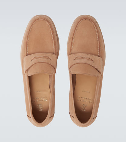 Penny Loafer aus Suede Siena-Braun