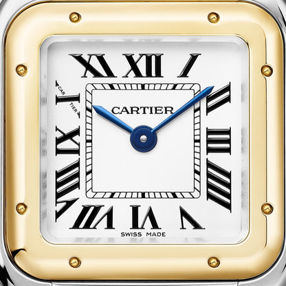 Panthère Uhr kleines Modell aus Silber/Gold
