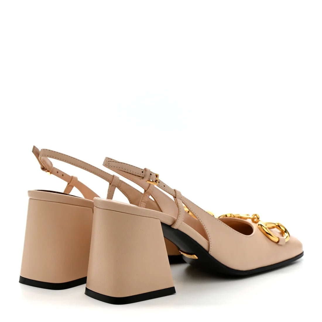 Beigefarbene Pumps aus Leder