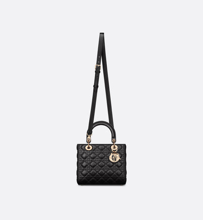 Mittelgroße Tasche Lady Dior Schwarz