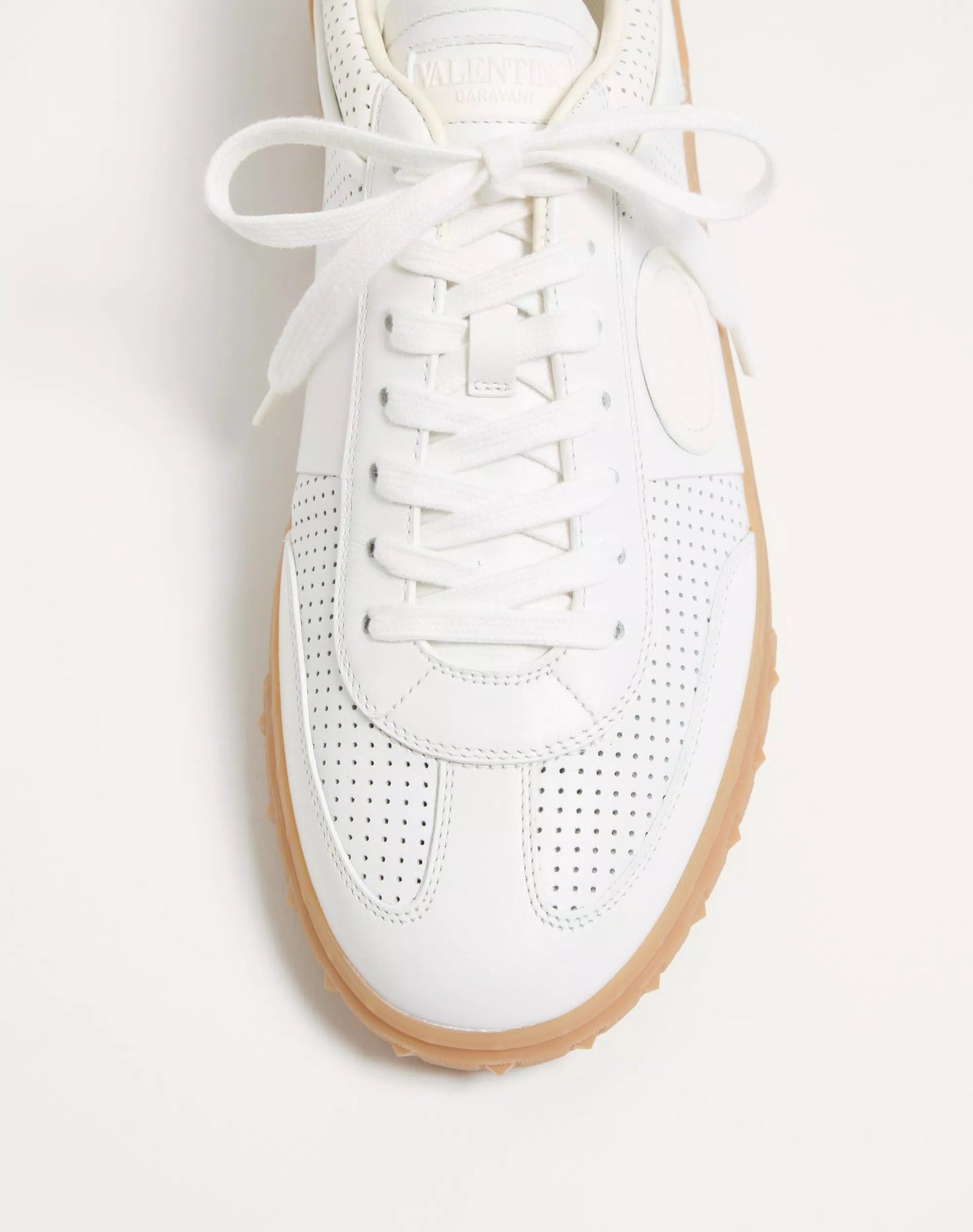 Low-Top Sneaker Upvillage aus perforiertem Nappa Weiß