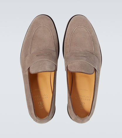 Penny-Loafer aus Suede Grau