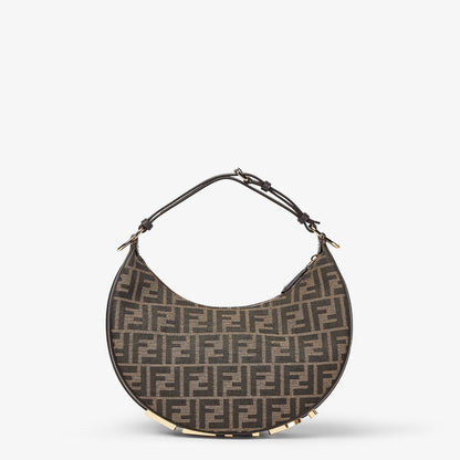 Fendigraphy Small Tasche aus FF-Jacquardgewebe Braun
