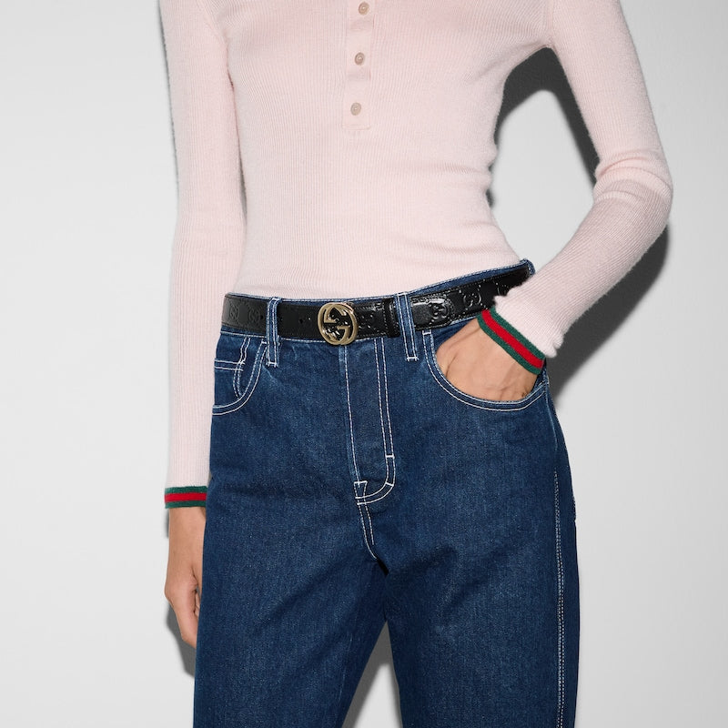 Belt with cross buckle