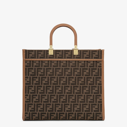 Fendi Sunshine Medium in brown FF jacquard fabric
