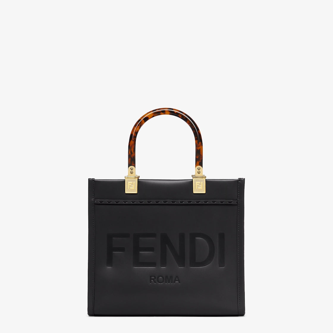Fendi Sunshine Small aus schwarzem Leder