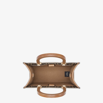 Fendi Sunshine Small in brown FF jacquard fabric