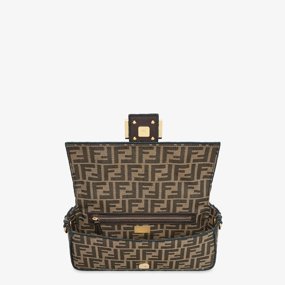 Baguette in brown FF jacquard fabric