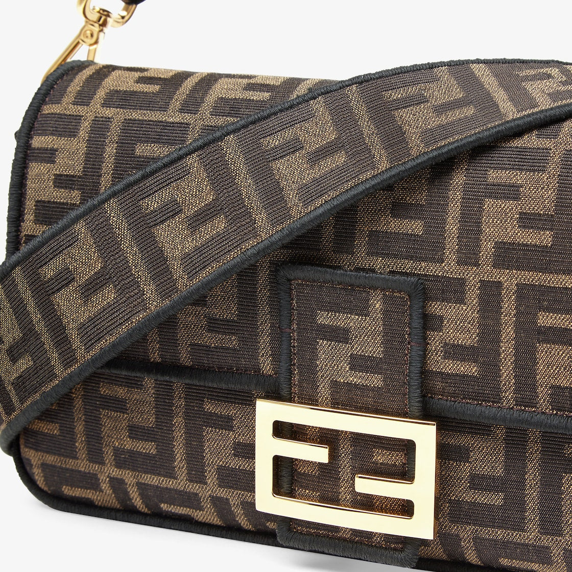 Baguette in brown FF jacquard fabric
