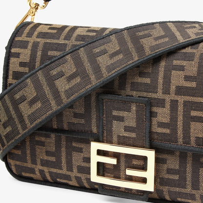Baguette in brown FF jacquard fabric