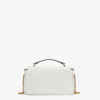 Baguette Chain Midi in white nappa leather