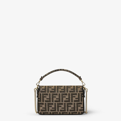 Baguette Mini in brown FF jacquard fabric