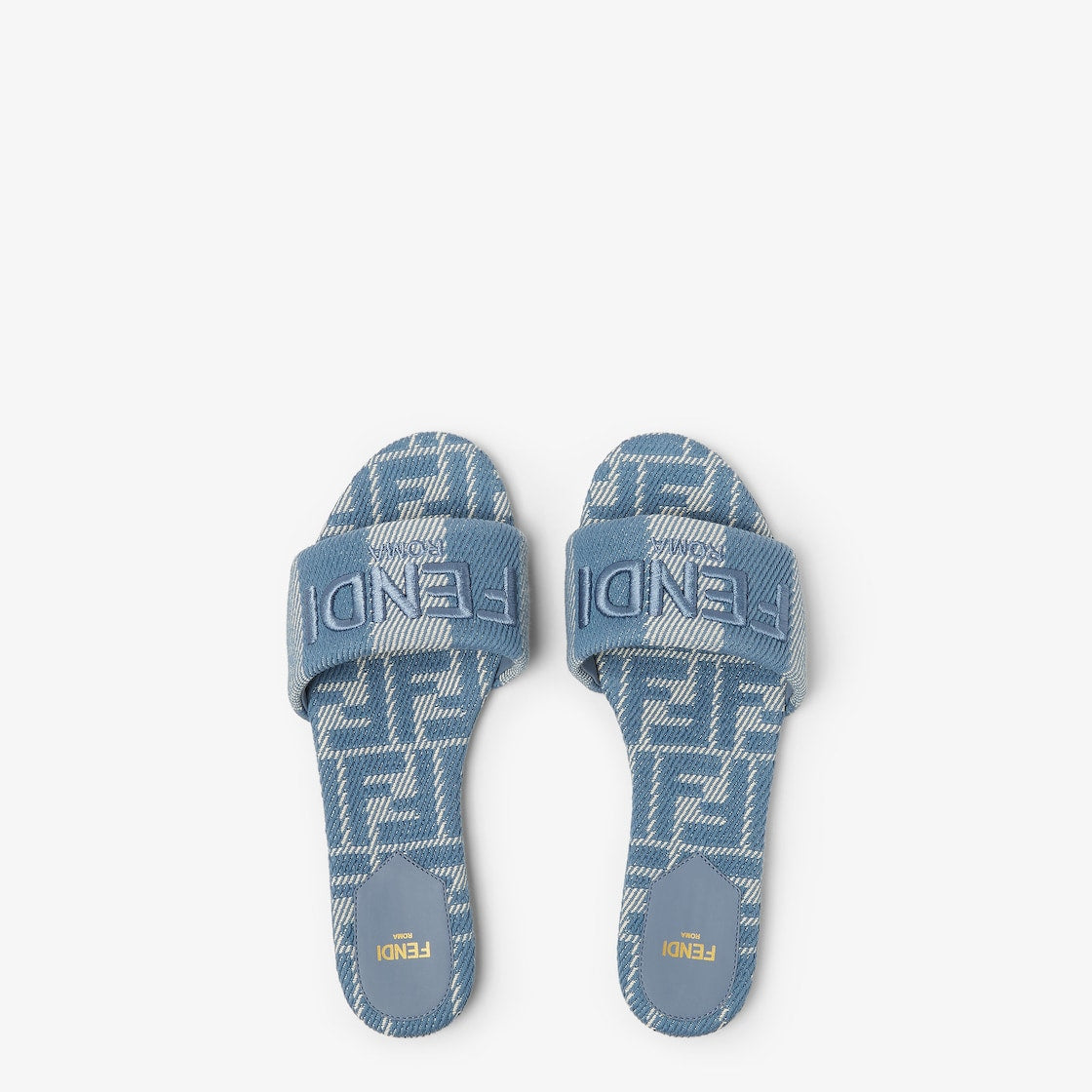 Fendi Sunshine in light blue FF jacquard denim