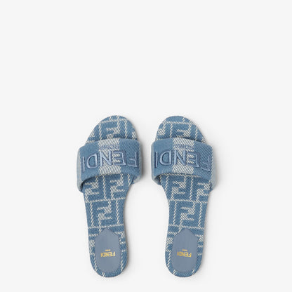 Fendi Sunshine in light blue FF jacquard denim