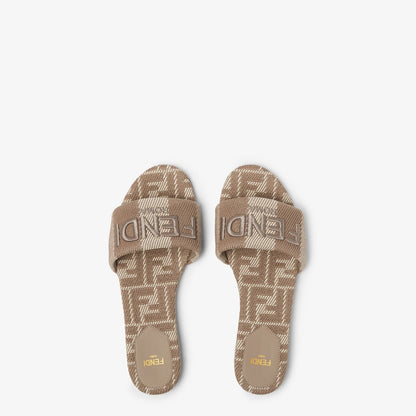 Fendi Sunshine in taupe FF jacquard denim