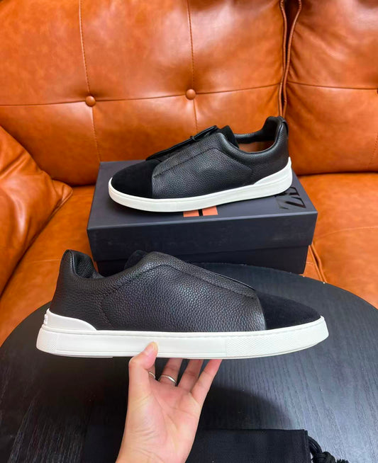 Dark blue/white triple stitch SECONDSKIN sneakers