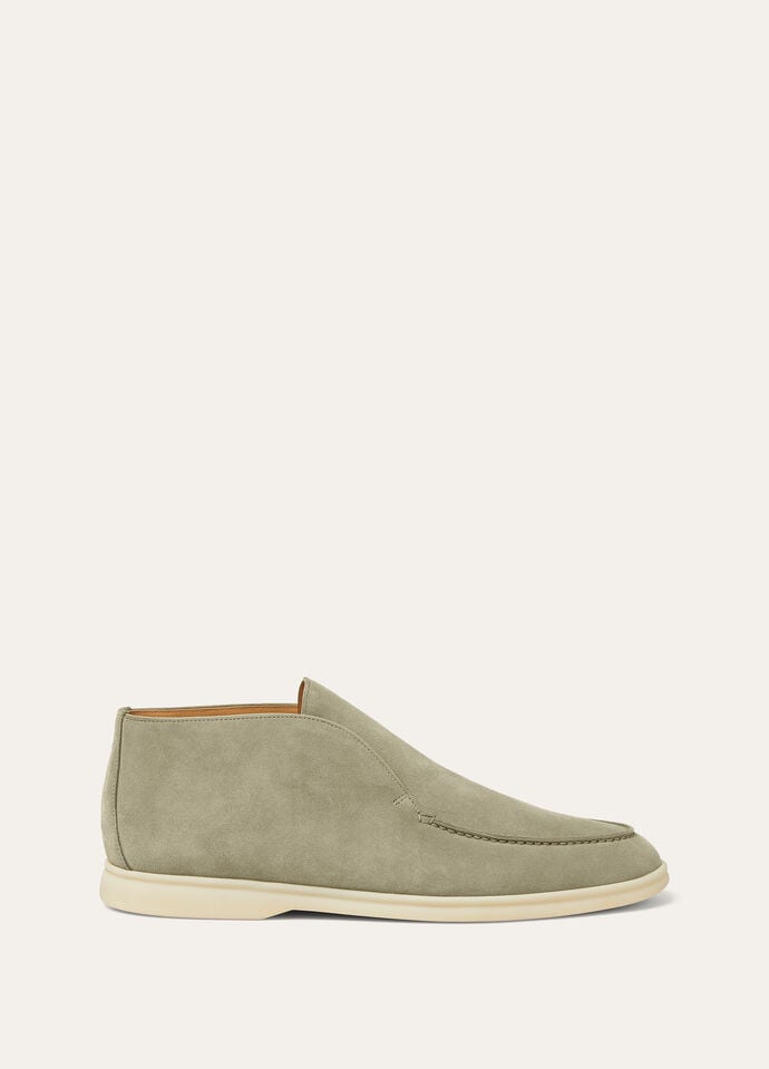 Open Walk ankle boots in suède military gray