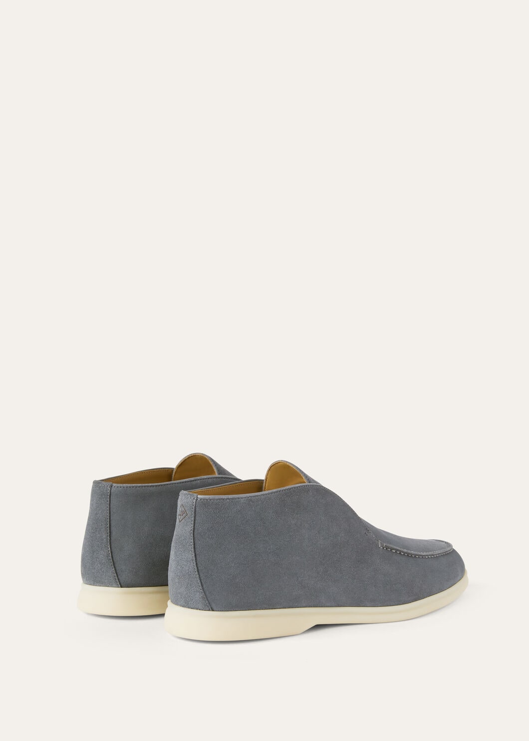 Open Walk ankle boots in ice blue suede
