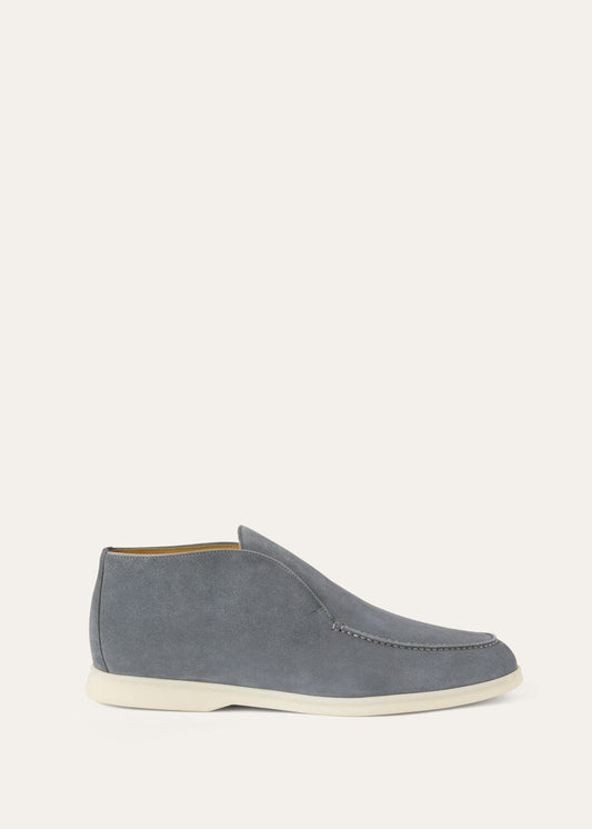 Open Walk ankle boots in ice blue suede