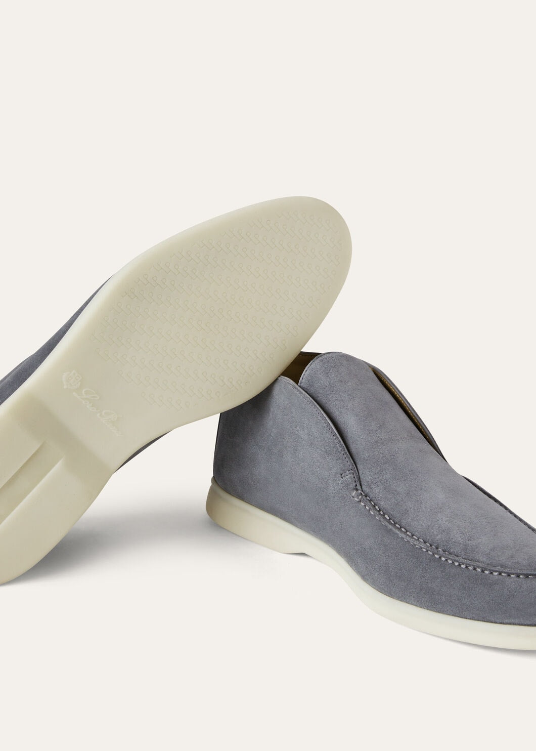 Open Walk ankle boots in ice blue suede