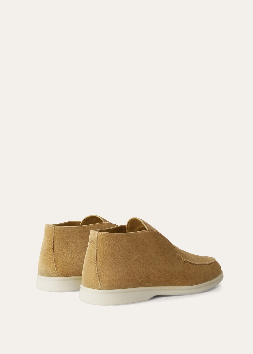 Open Walk ankle boots in beige suede