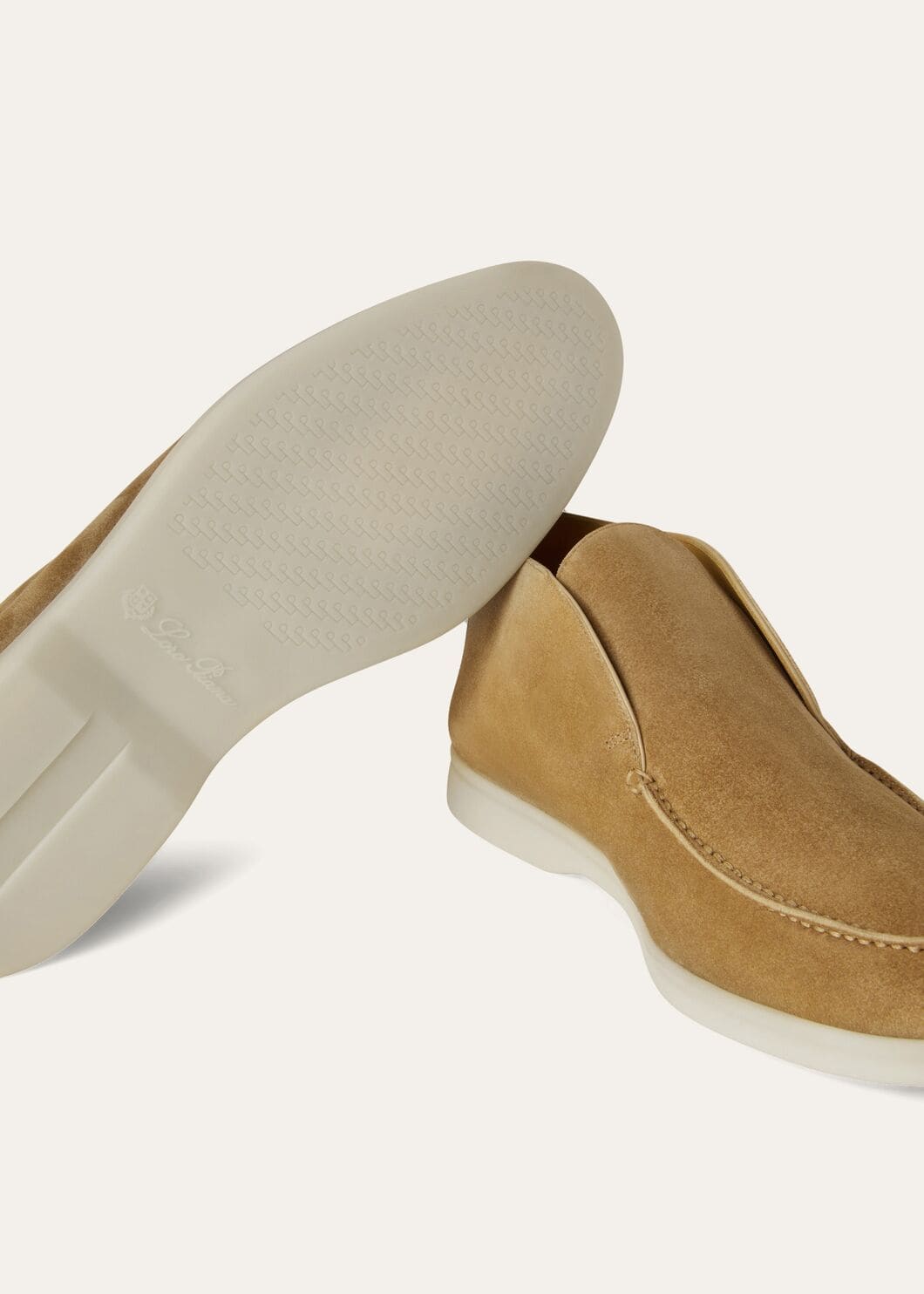 Open Walk ankle boots in beige suede