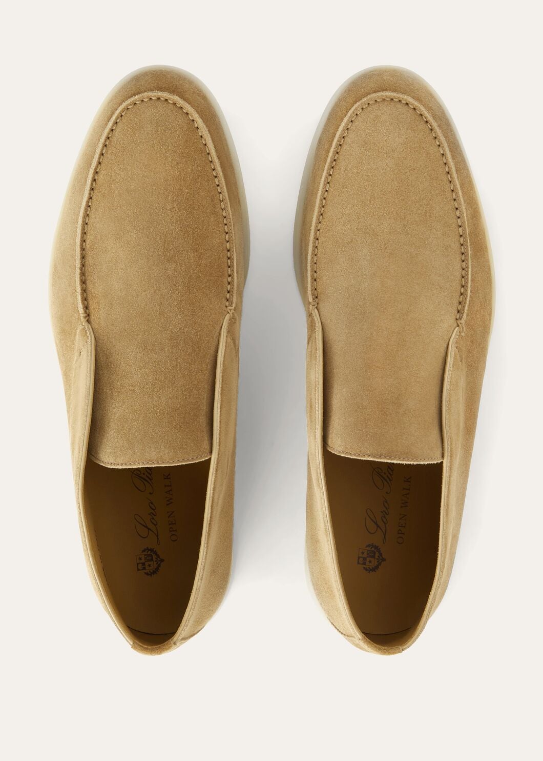 Open Walk ankle boots in beige suede