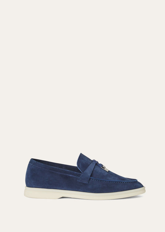 Moccasins Summer Charms Walk in dark blue suede