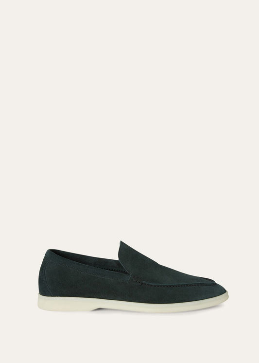 Summer Walk moccasins in dark green suede for men