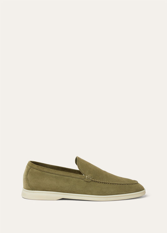 Summer Walk moccasins in Murano green suede for men