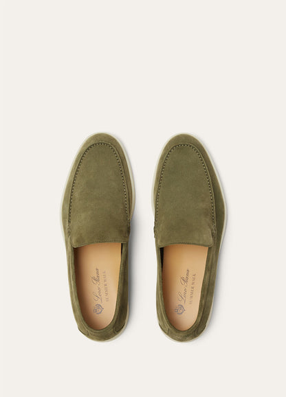 Summer Walk moccasins in Murano green suede for men