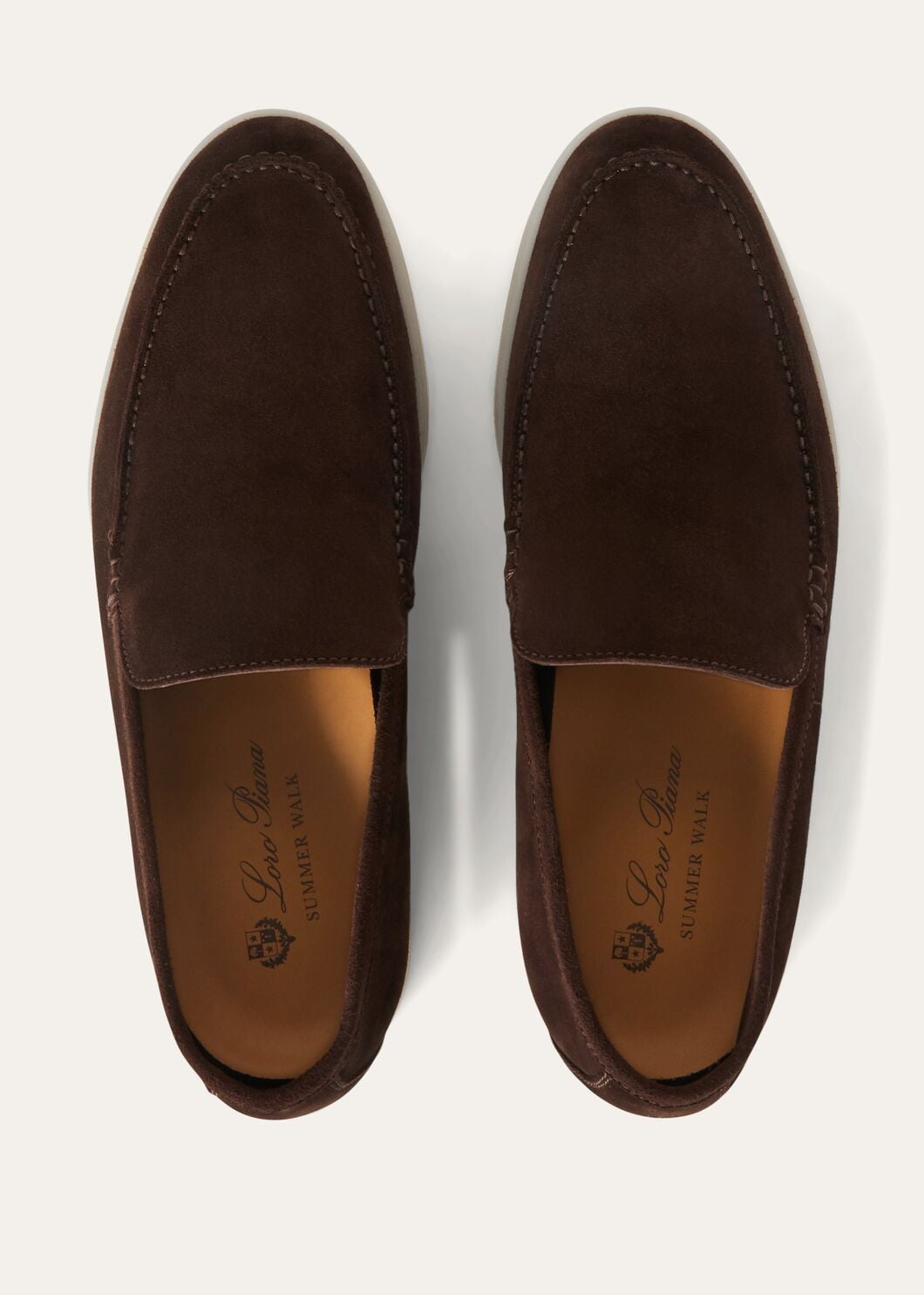 Summer Walk moccasins in chocolate brown suede for men