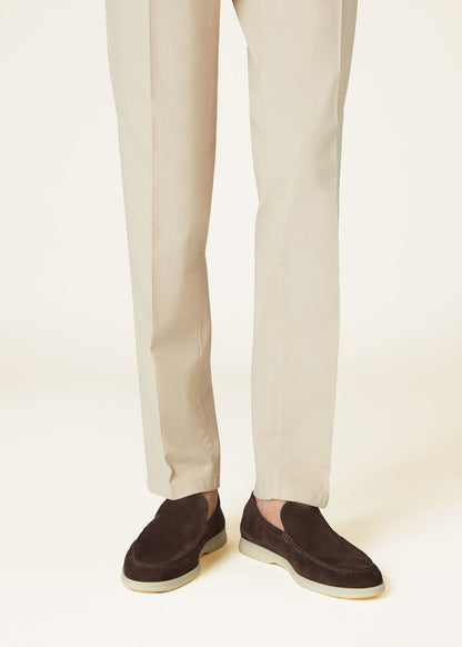 Summer Walk moccasins in chocolate brown suede for men