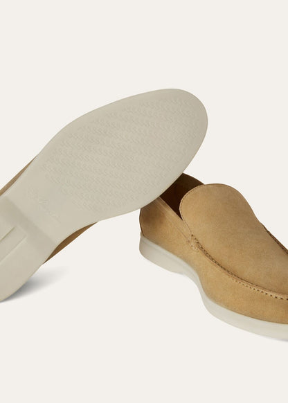 Men's Summer Walk khaki suede moccasins