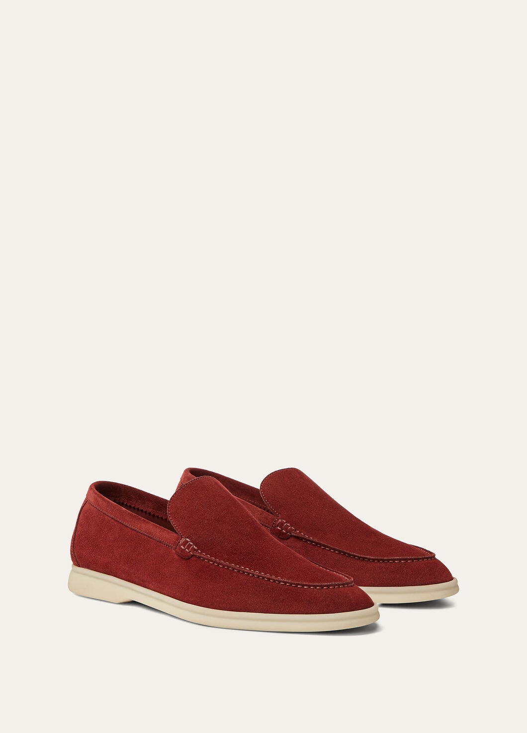 Men's Summer Walk red suede moccasins