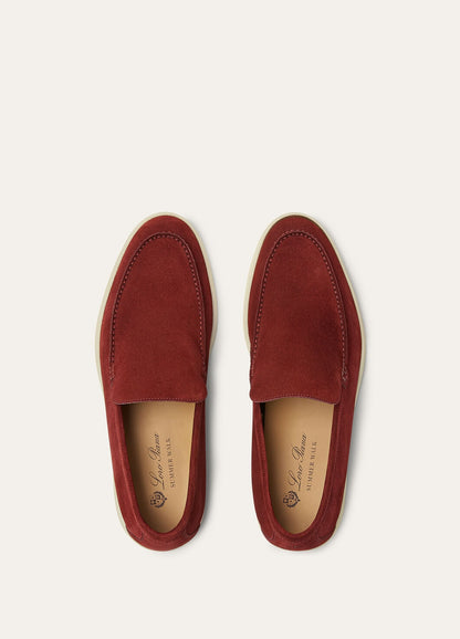 Men's Summer Walk red suede moccasins