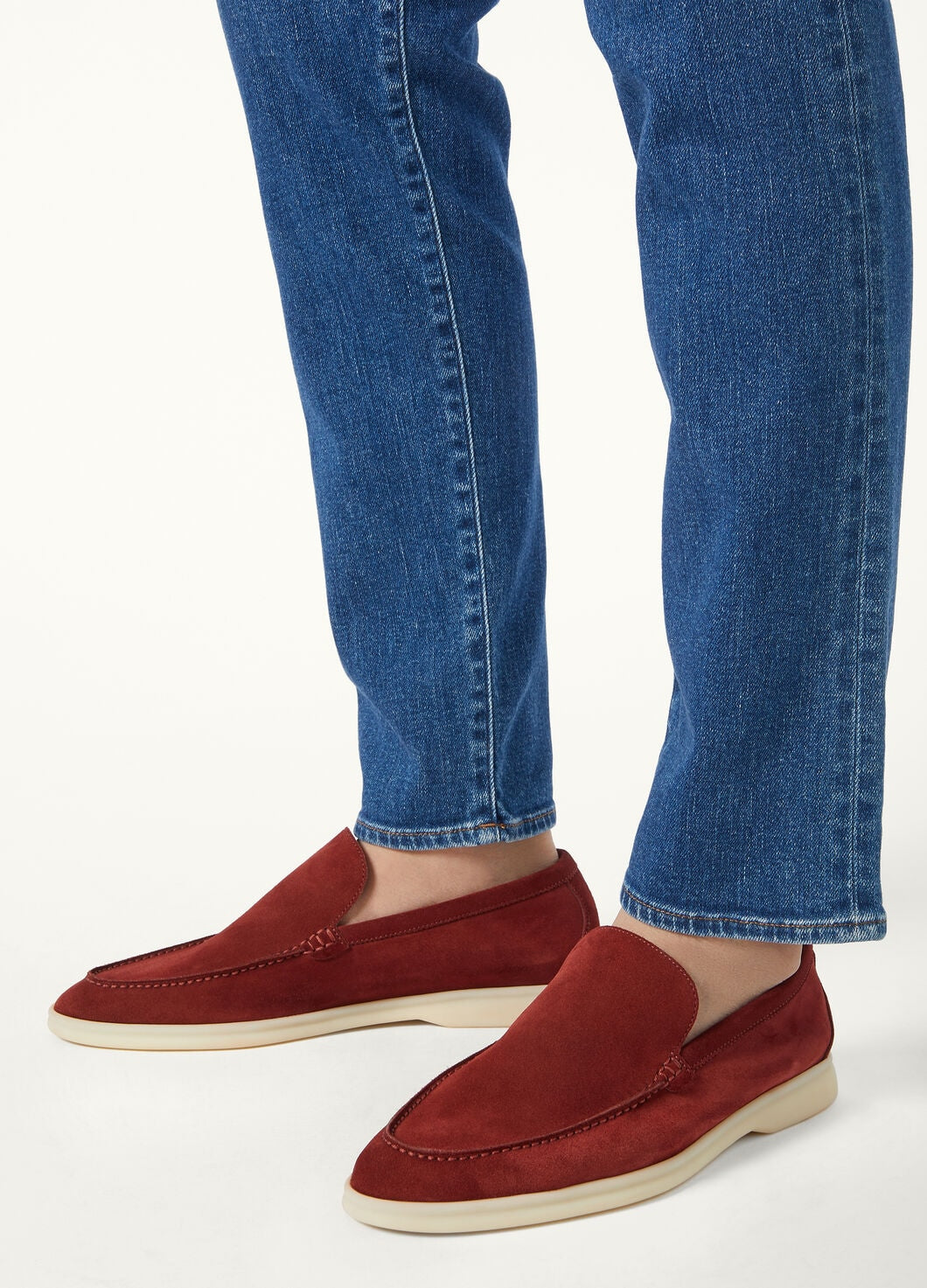 Men's Summer Walk red suede moccasins