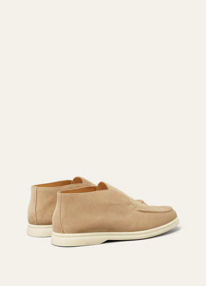 Open Walk ankle boots in suede sandstone