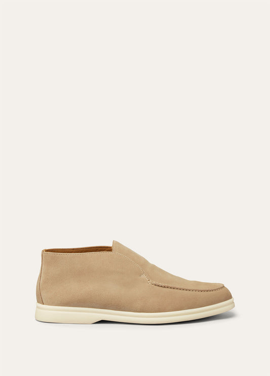 Open Walk ankle boots in suede sandstone