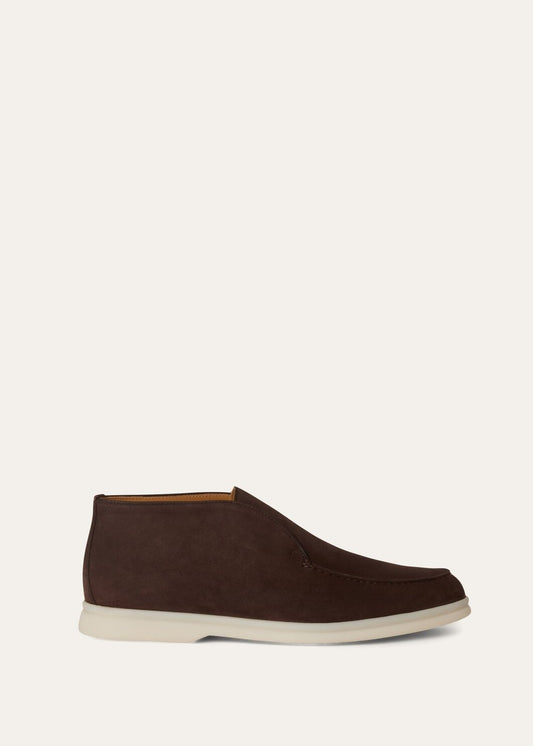 Open Walk ankle boots in chocolate suede