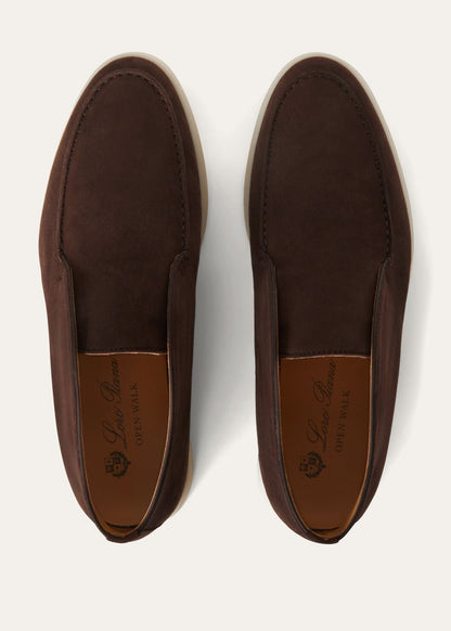 Open Walk ankle boots in chocolate suede