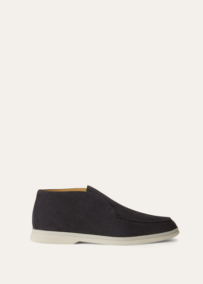 Open Walk ankle boots in suède caviar