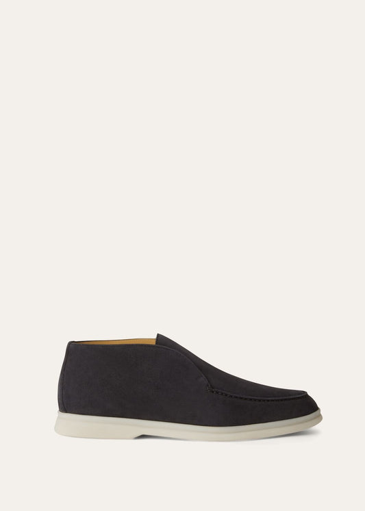 Open Walk ankle boots in suède caviar