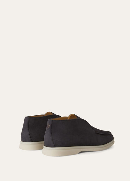 Open Walk ankle boots in suède caviar