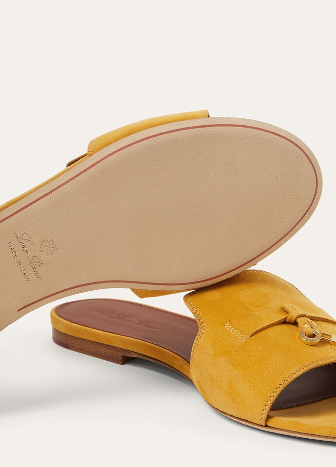 Sandal Summer Charms Suede Yellow