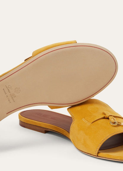 Sandal Summer Charms Suede Yellow
