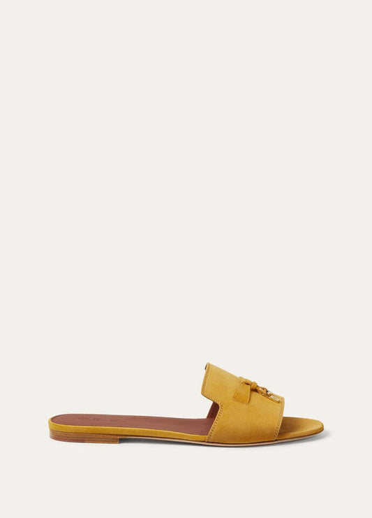 Sandal Summer Charms Suede Yellow